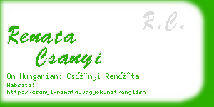 renata csanyi business card